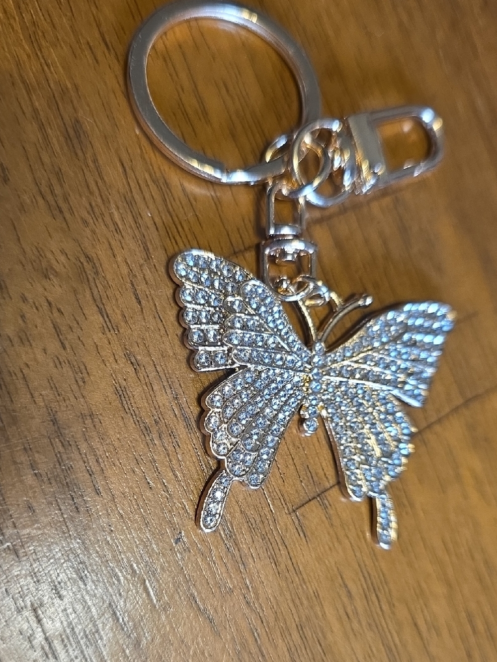 Gold Crystal Butterfly Keychain - Picture 4 of 10